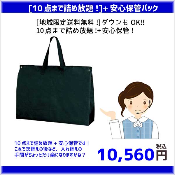【地域限定送料無料！】【10点まで詰め放題＋最長12ヶ月保管！】10点詰め保管パック（たたみ仕上げ）