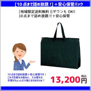 【地域限定送料無料！】【10点まで詰め放題＋最長12ヶ月保管！】10点詰め保管パック（たたみ仕上げ）